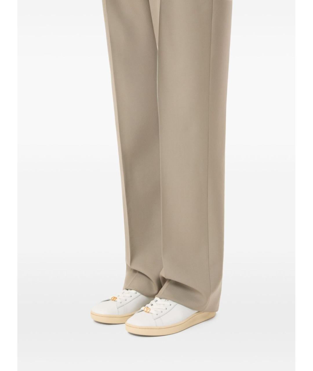 VALENTINO Белые кожаные низкие кроссовки / кеды, фото 4