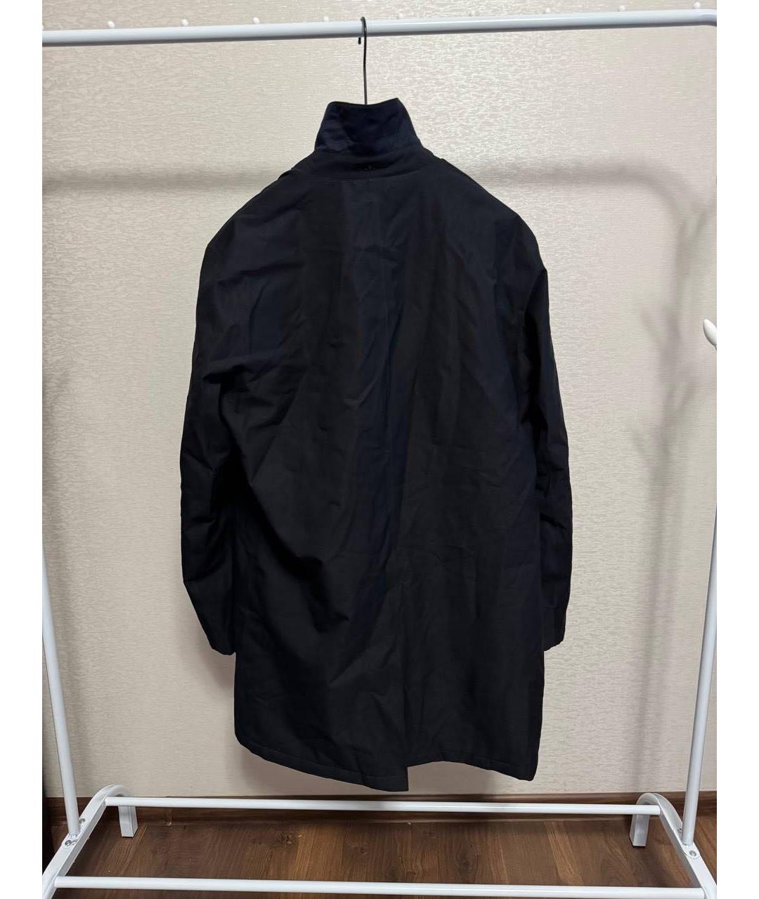 ZZEGNA Темно-синее полиэстеровое пальто, фото 2