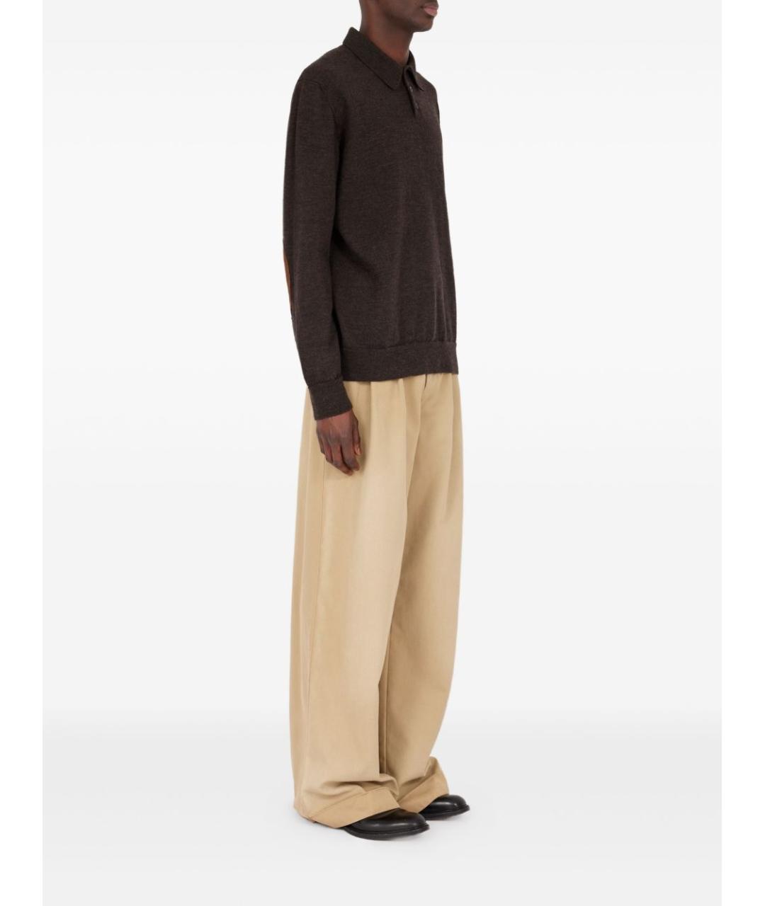 MAISON MARGIELA Коричневое поло с длинным рукавом, фото 3