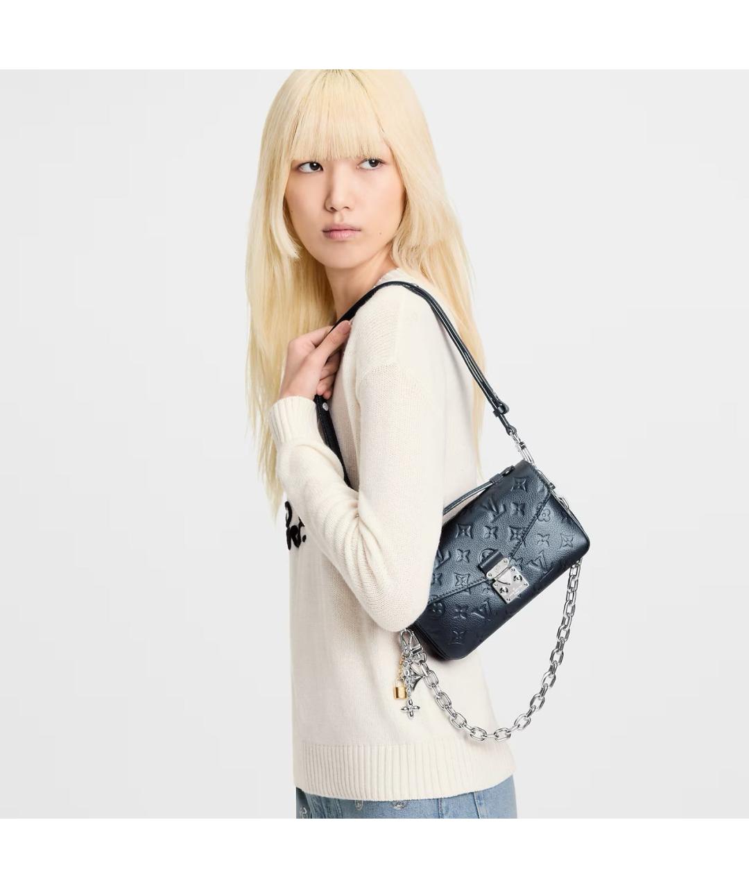 LOUIS VUITTON Синяя кожаная сумка через плечо, фото 6