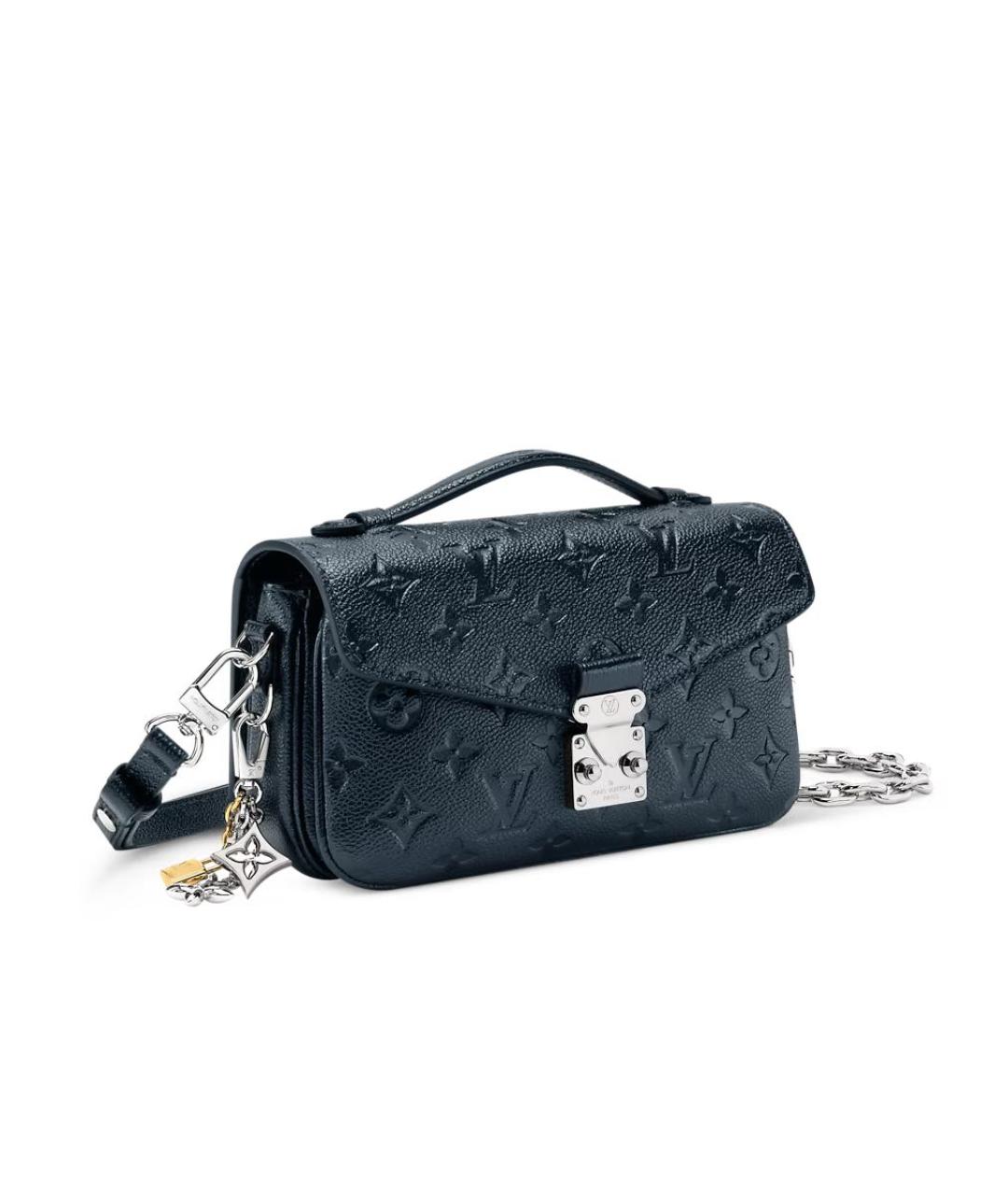 LOUIS VUITTON Синяя кожаная сумка через плечо, фото 3