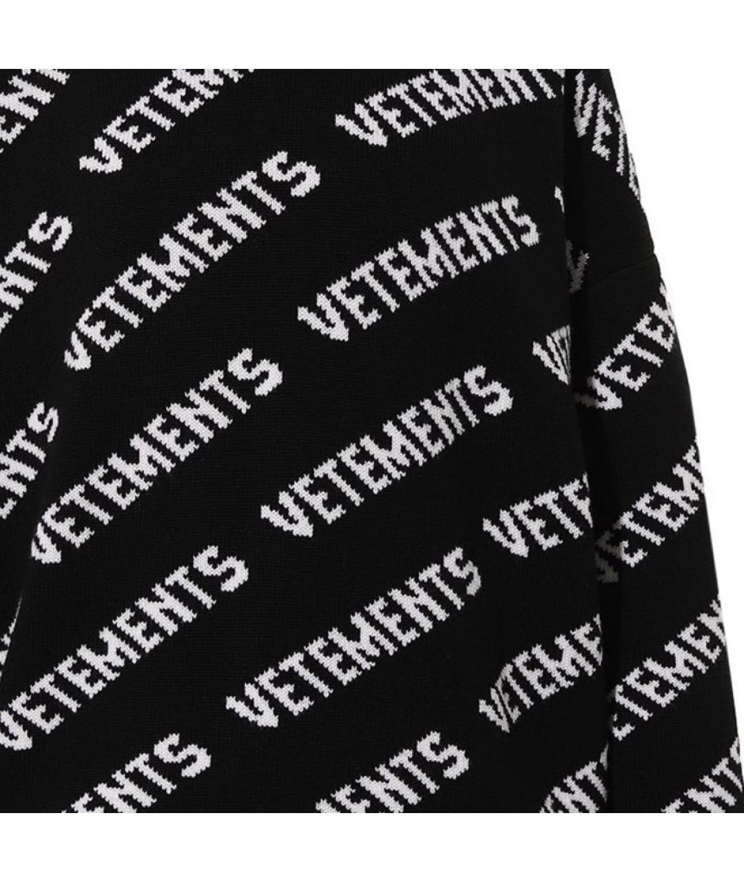 VETEMENTS Черный шерстяной джемпер / свитер, фото 4