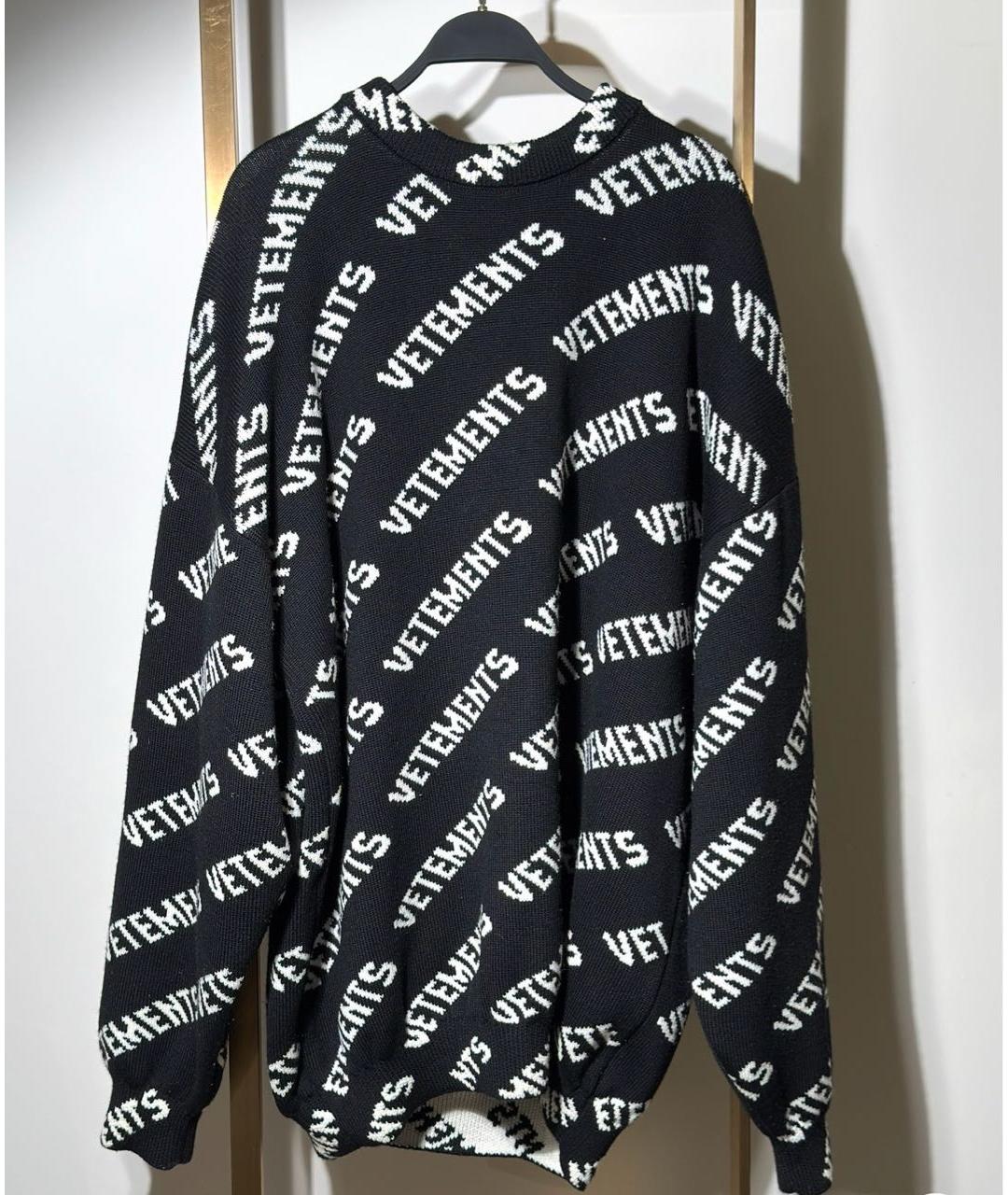 VETEMENTS Черный шерстяной джемпер / свитер, фото 6