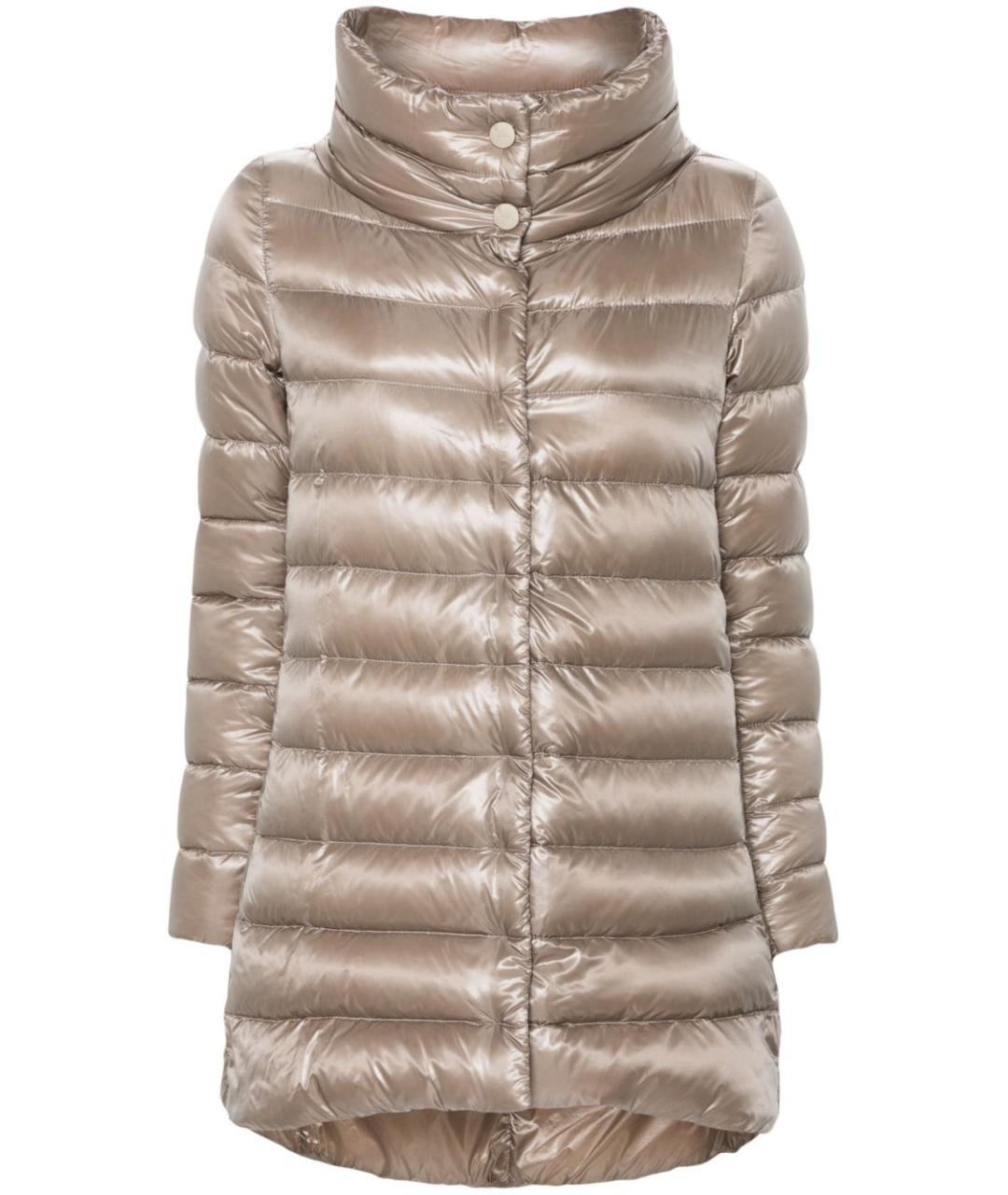 HERNO Бежевый полиамидовый пуховик, фото 1