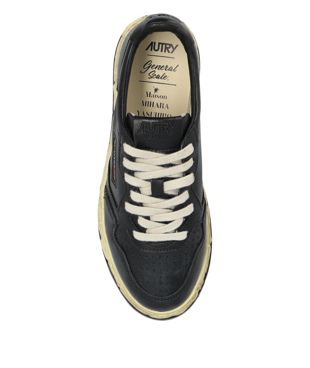 AUTRY Черные кожаные кроссовки, фото 5