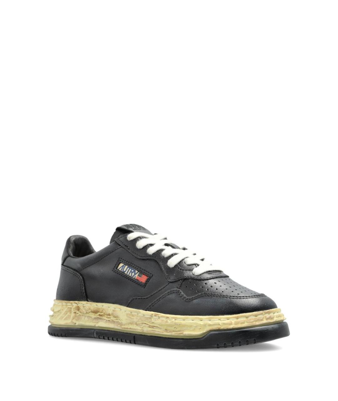 AUTRY Черные кожаные кроссовки, фото 4