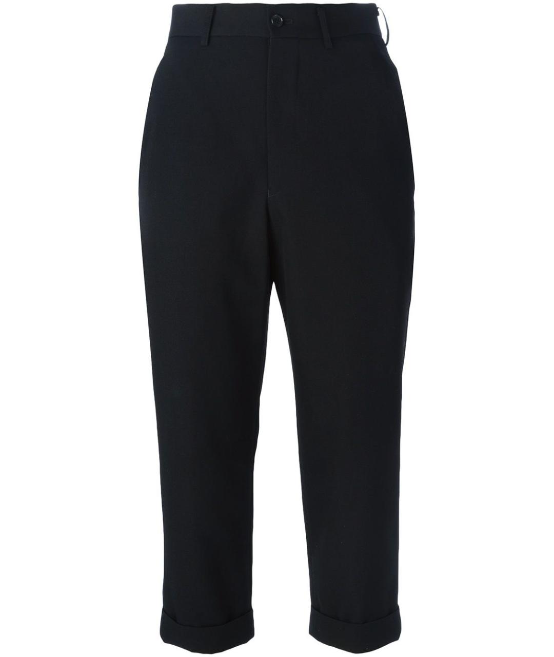 COMME DES GARÇONS Черные вискозные прямые брюки, фото 1