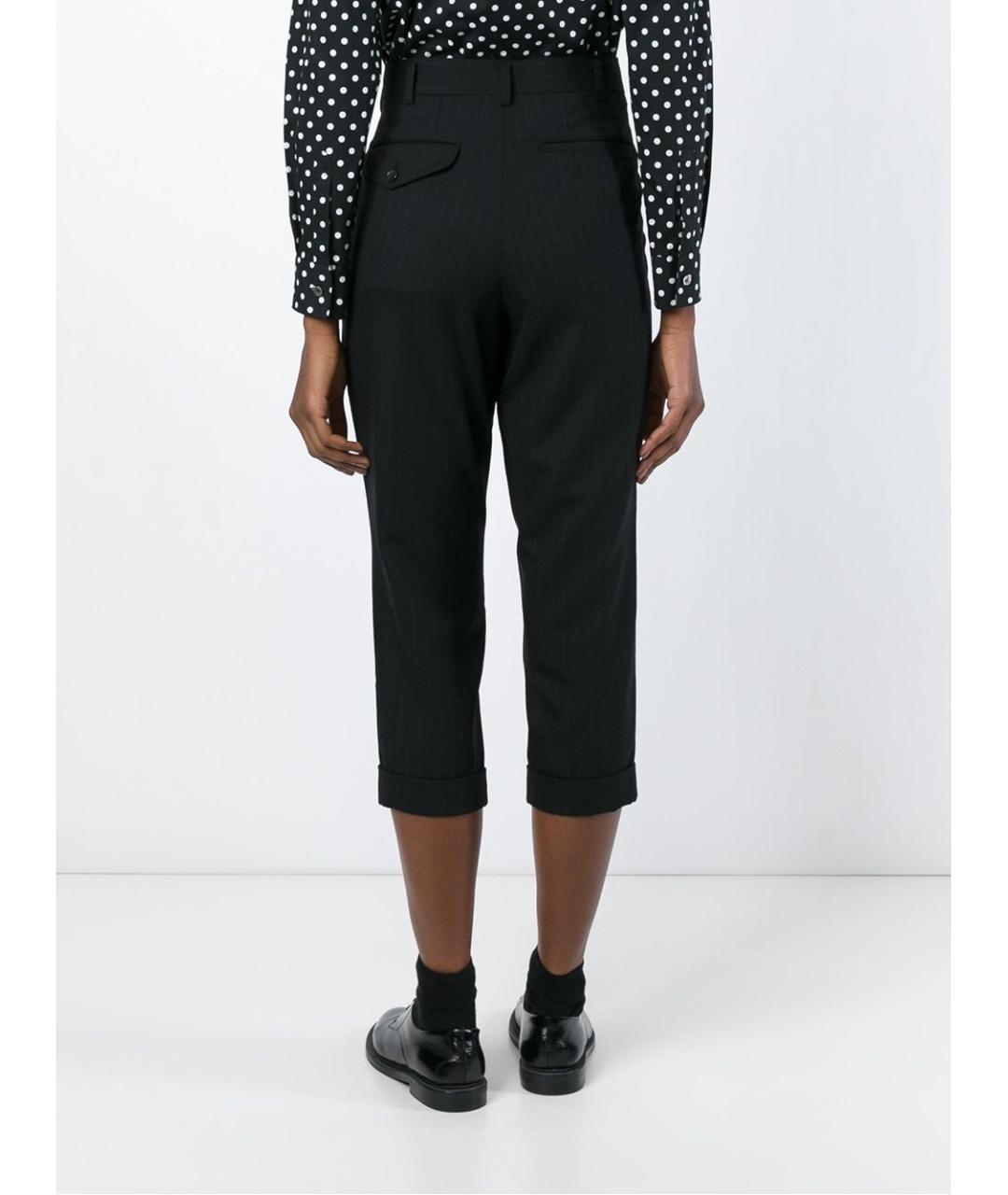 COMME DES GARÇONS Черные прямые брюки, фото 4