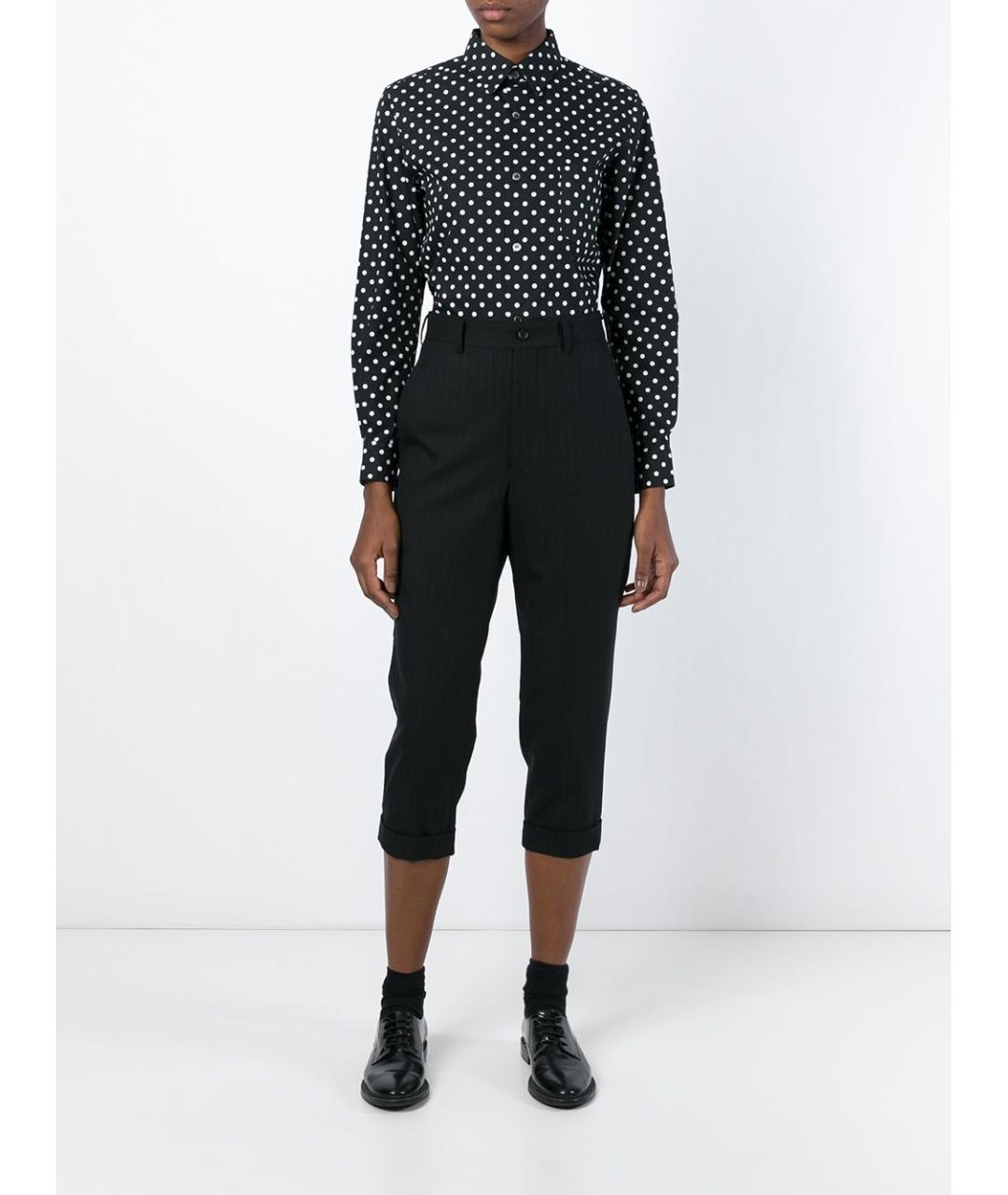 COMME DES GARÇONS Черные прямые брюки, фото 2