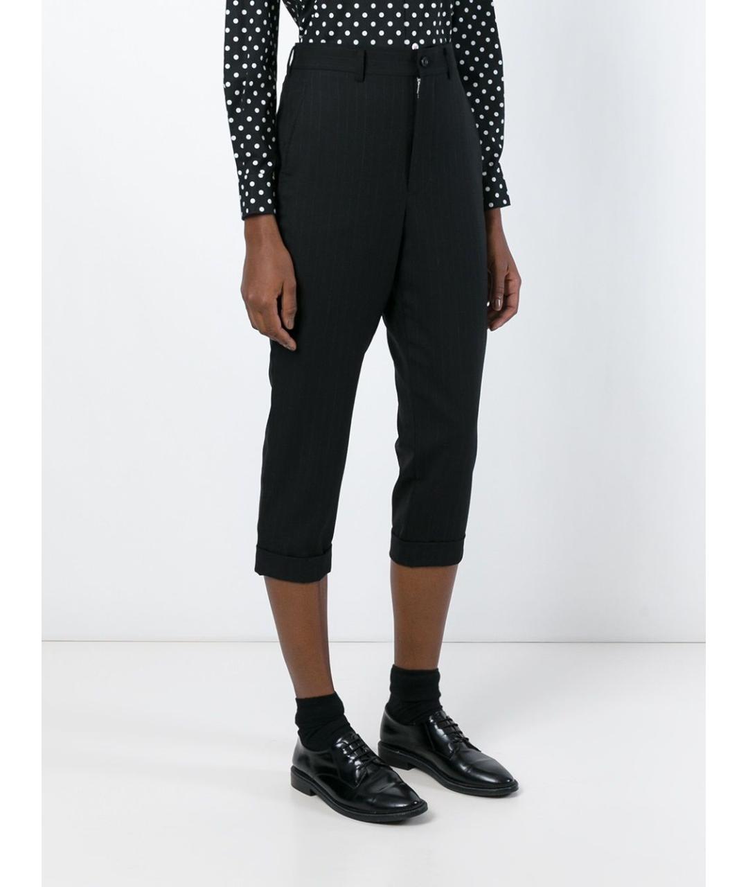 COMME DES GARÇONS Черные прямые брюки, фото 3