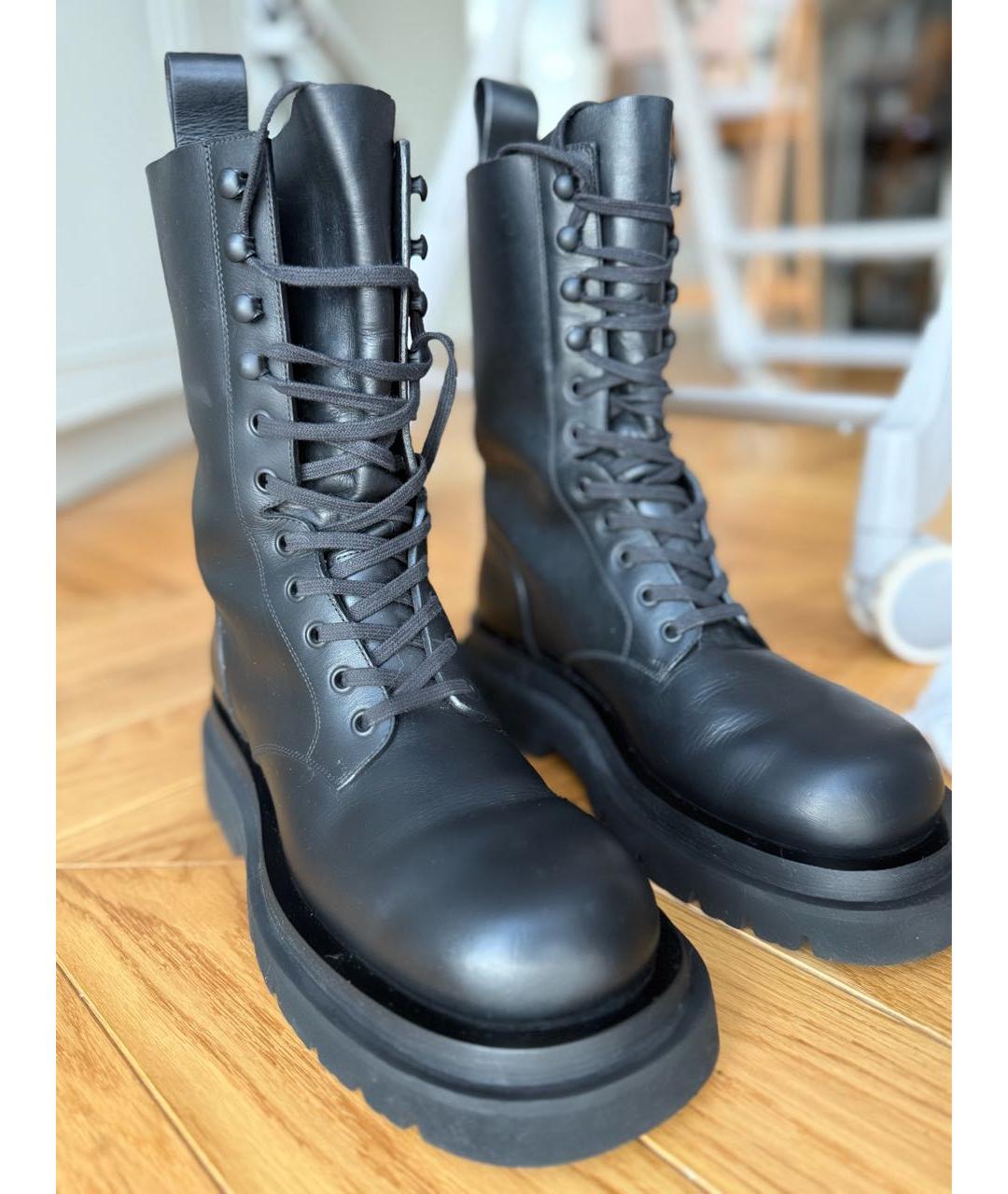 BOTTEGA VENETA Черные кожаные сапоги, фото 2