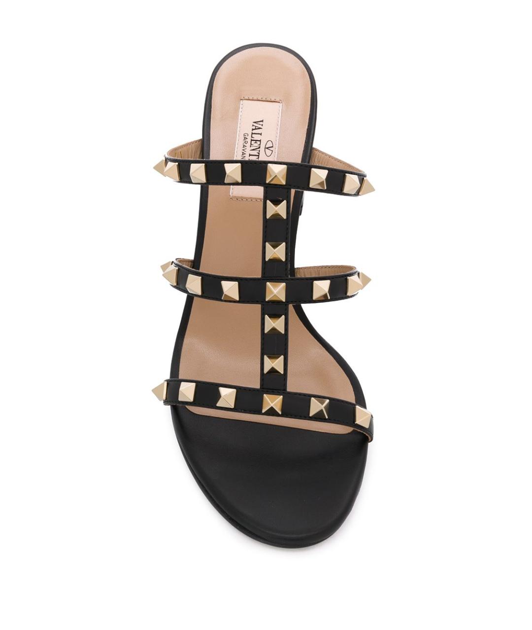 VALENTINO Черные кожаные сандалии, фото 2