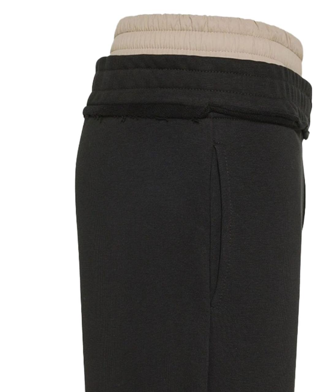 PEUTEREY Черные хлопковые повседневные брюки, фото 2