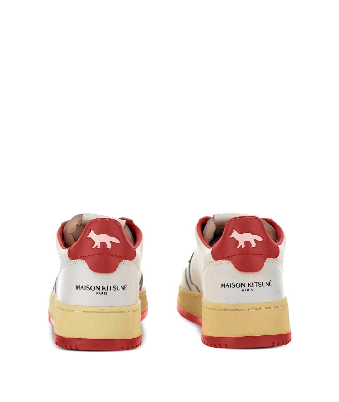 AUTRY Красные кожаные низкие кроссовки / кеды, фото 4