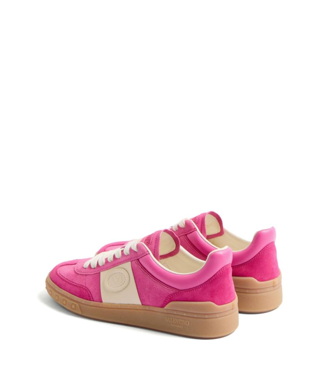VALENTINO Розовые кожаные кроссовки, фото 3