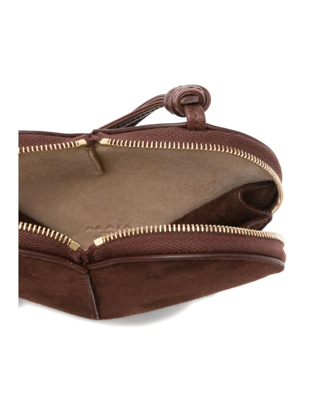 ALAIA Коричневая замшевая сумка через плечо, фото 3