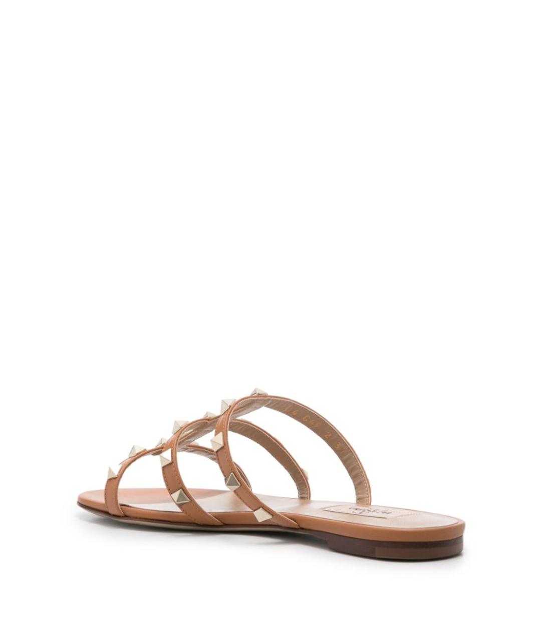 VALENTINO Коричневые кожаные сандалии, фото 2