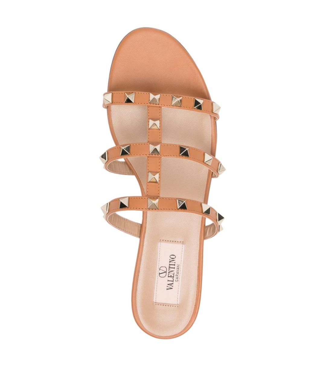 VALENTINO Коричневые кожаные сандалии, фото 4
