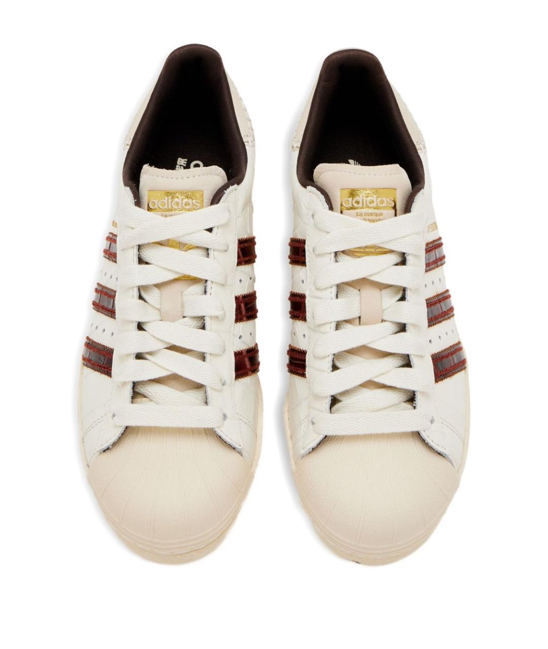 ADIDAS Белые кожаные низкие кроссовки / кеды, фото 2