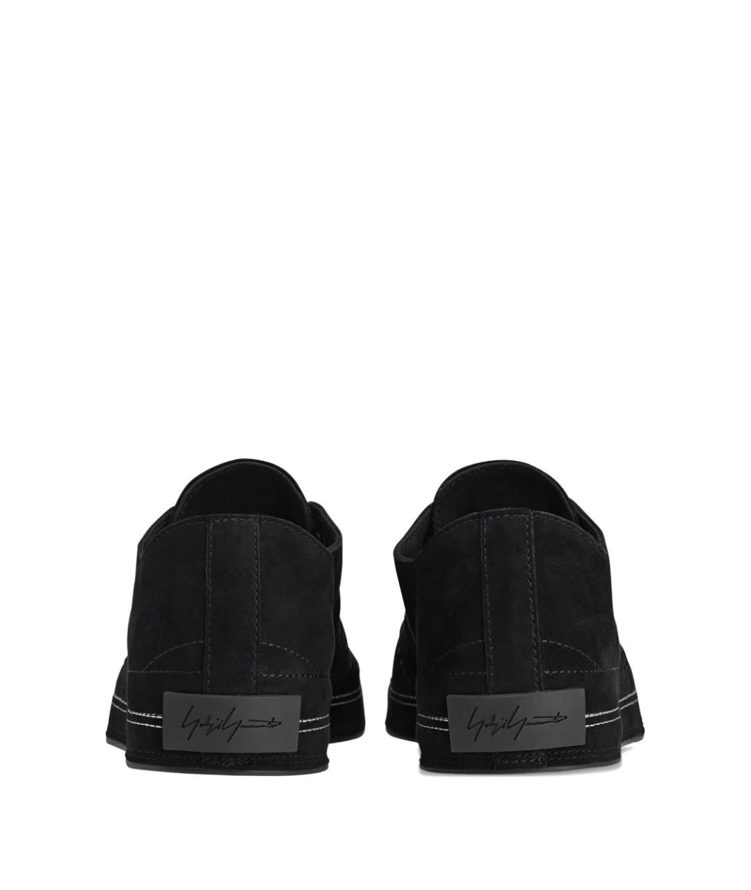 Y-3 Черные замшевые низкие кроссовки / кеды, фото 3
