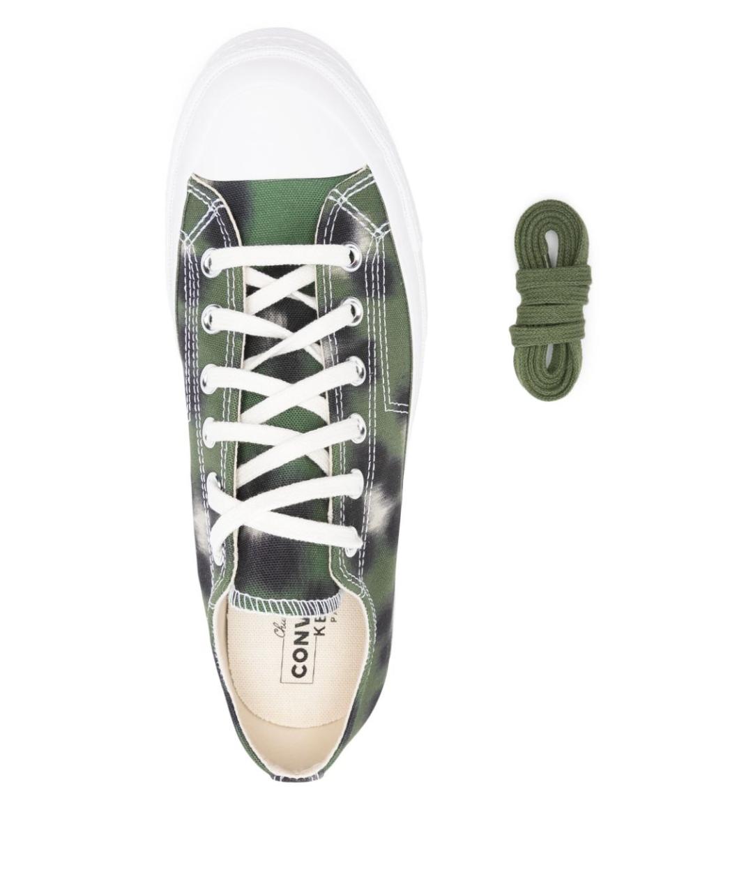CONVERSE Зеленые текстильные низкие кроссовки / кеды, фото 3