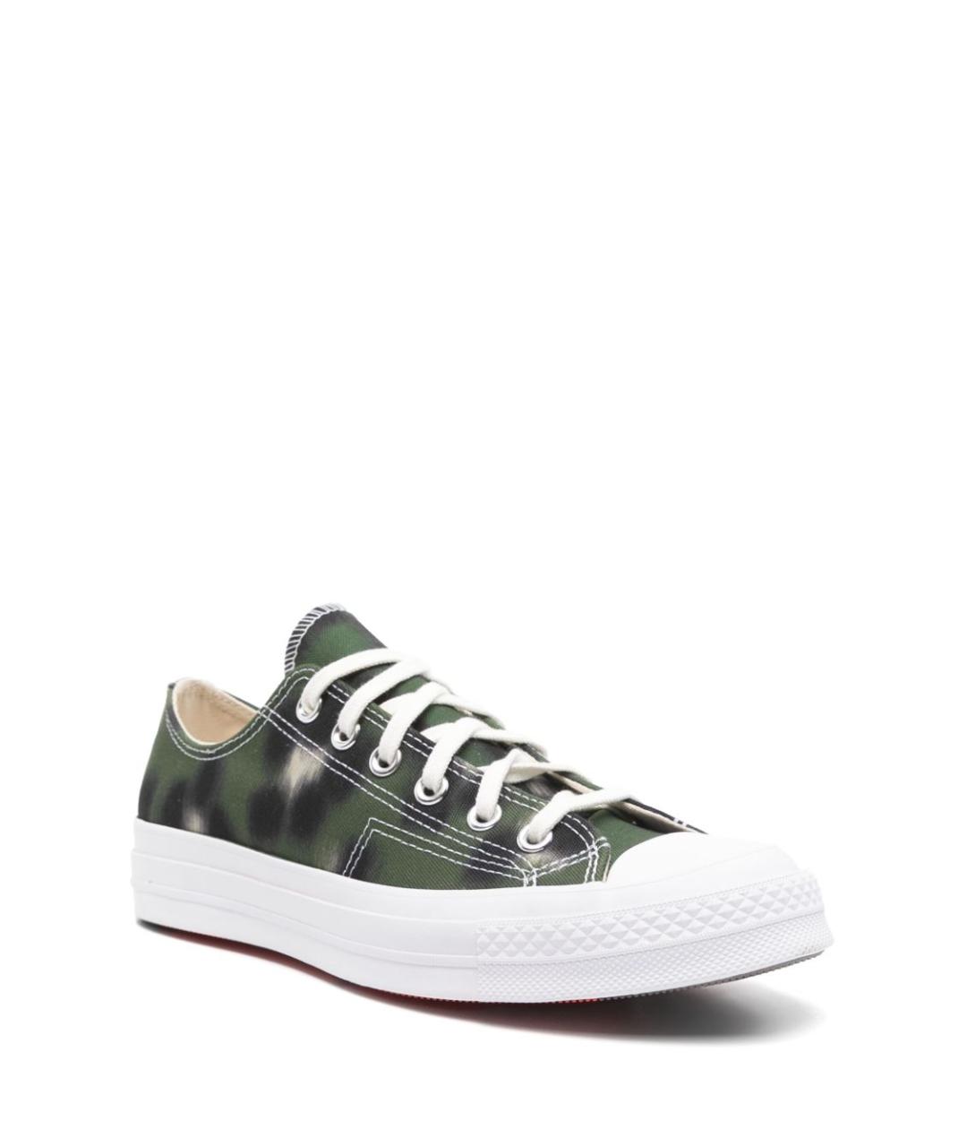 CONVERSE Зеленые текстильные низкие кроссовки / кеды, фото 2