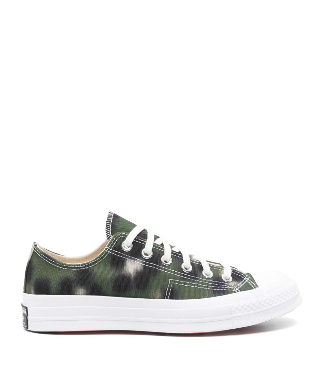 CONVERSE Зеленые текстильные низкие кроссовки / кеды, фото 1