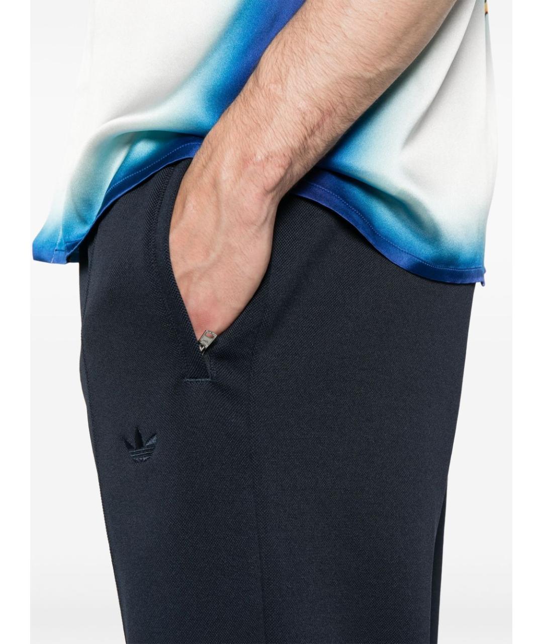 ADIDAS Синие полиэстеровые повседневные брюки, фото 4