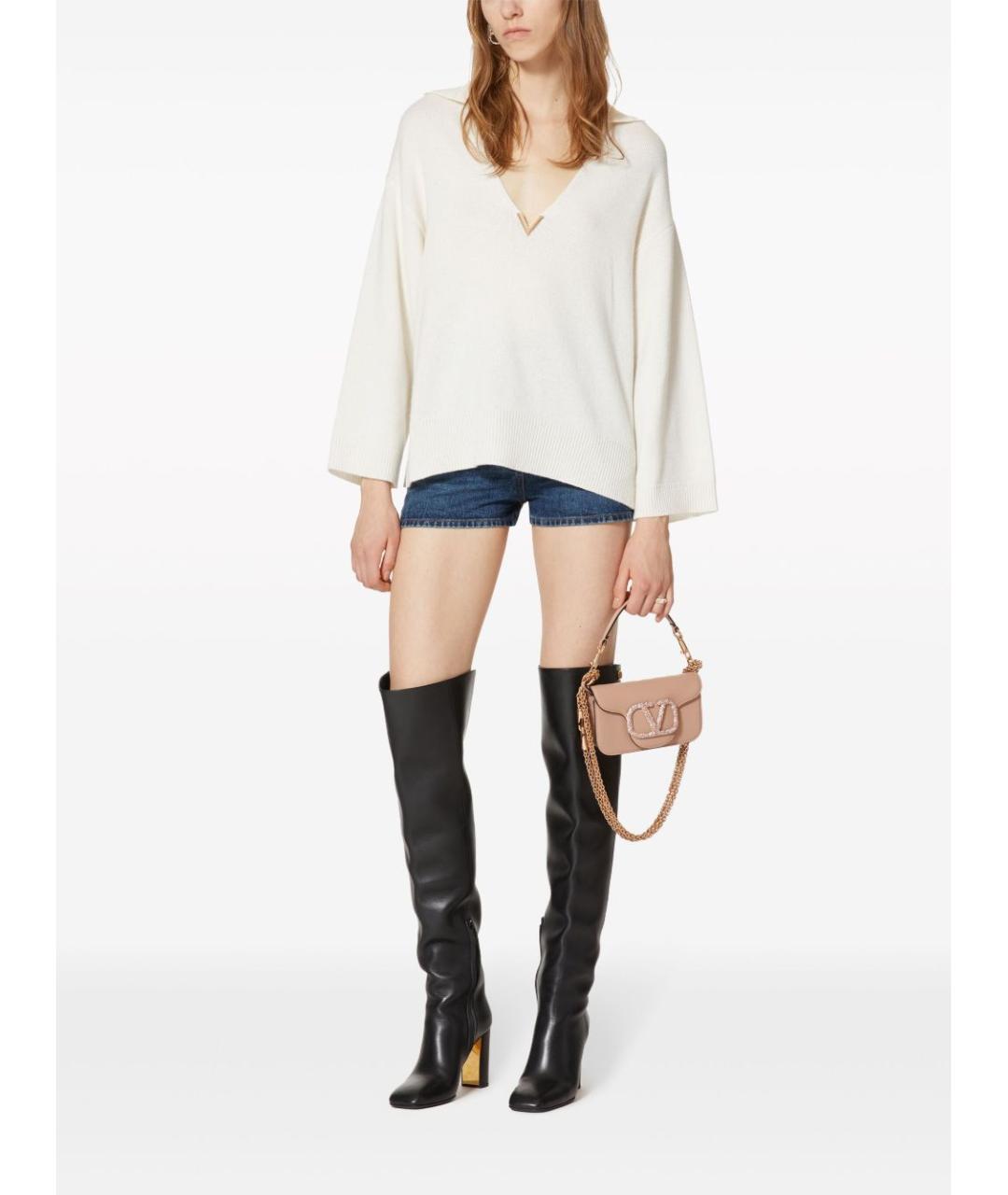 VALENTINO Розовая кожаная сумка через плечо, фото 6