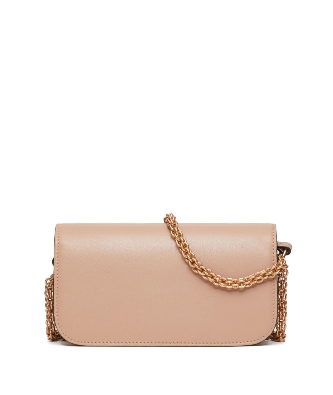 VALENTINO Розовая кожаная сумка через плечо, фото 5