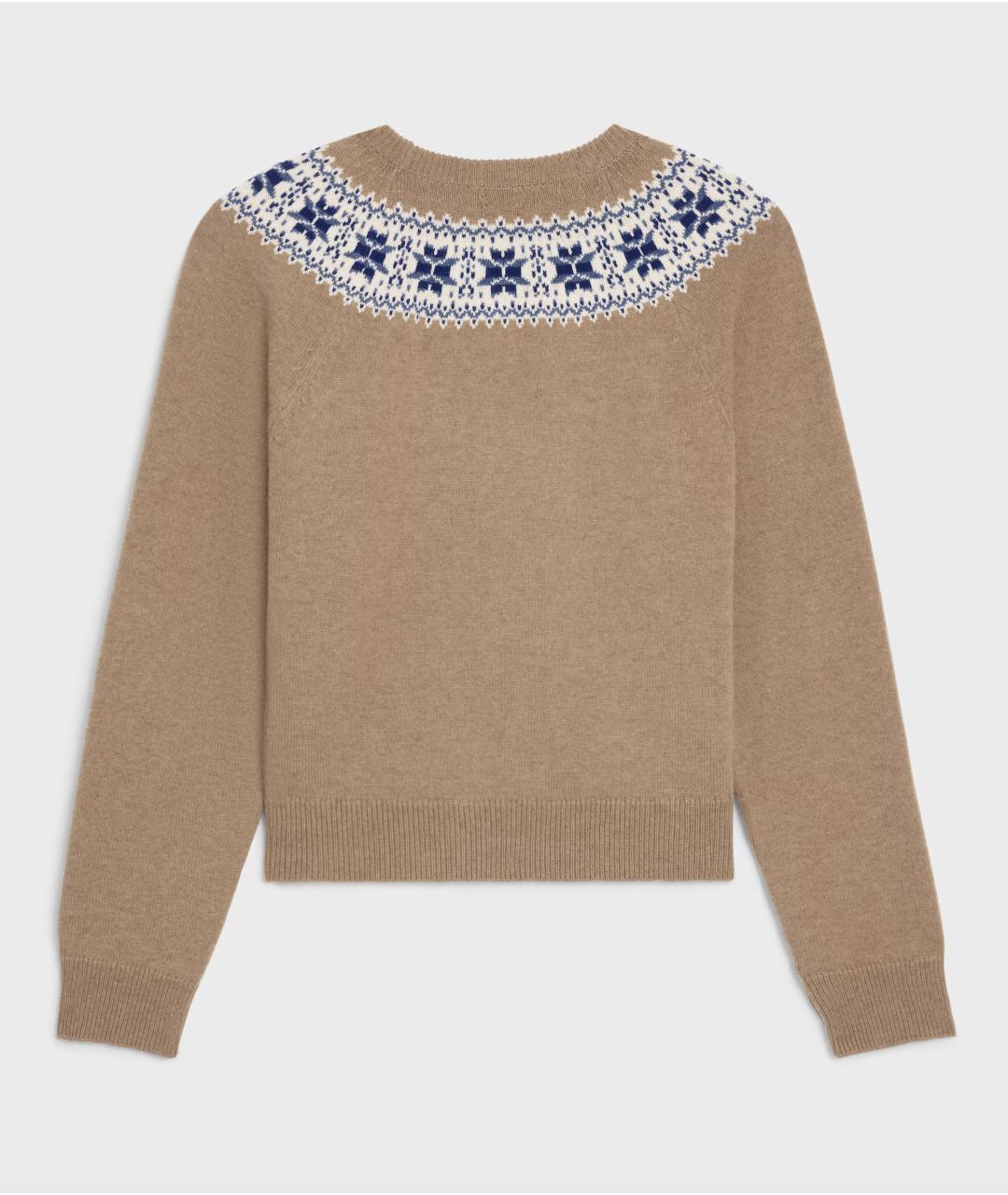 CELINE Бежевый кашемировый джемпер / свитер, фото 6