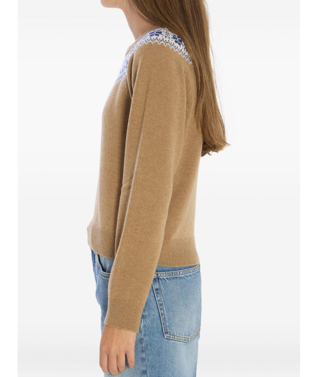 CELINE Бежевый кашемировый джемпер / свитер, фото 5