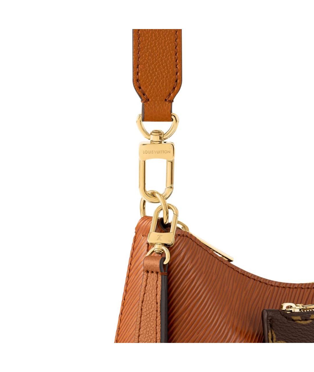 LOUIS VUITTON Коричневая кожаная сумка через плечо, фото 2