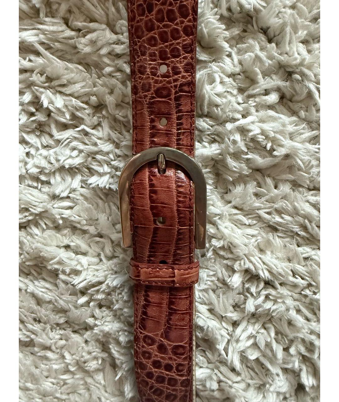BRIONI Коричневый ремень из экзотической кожи, фото 2