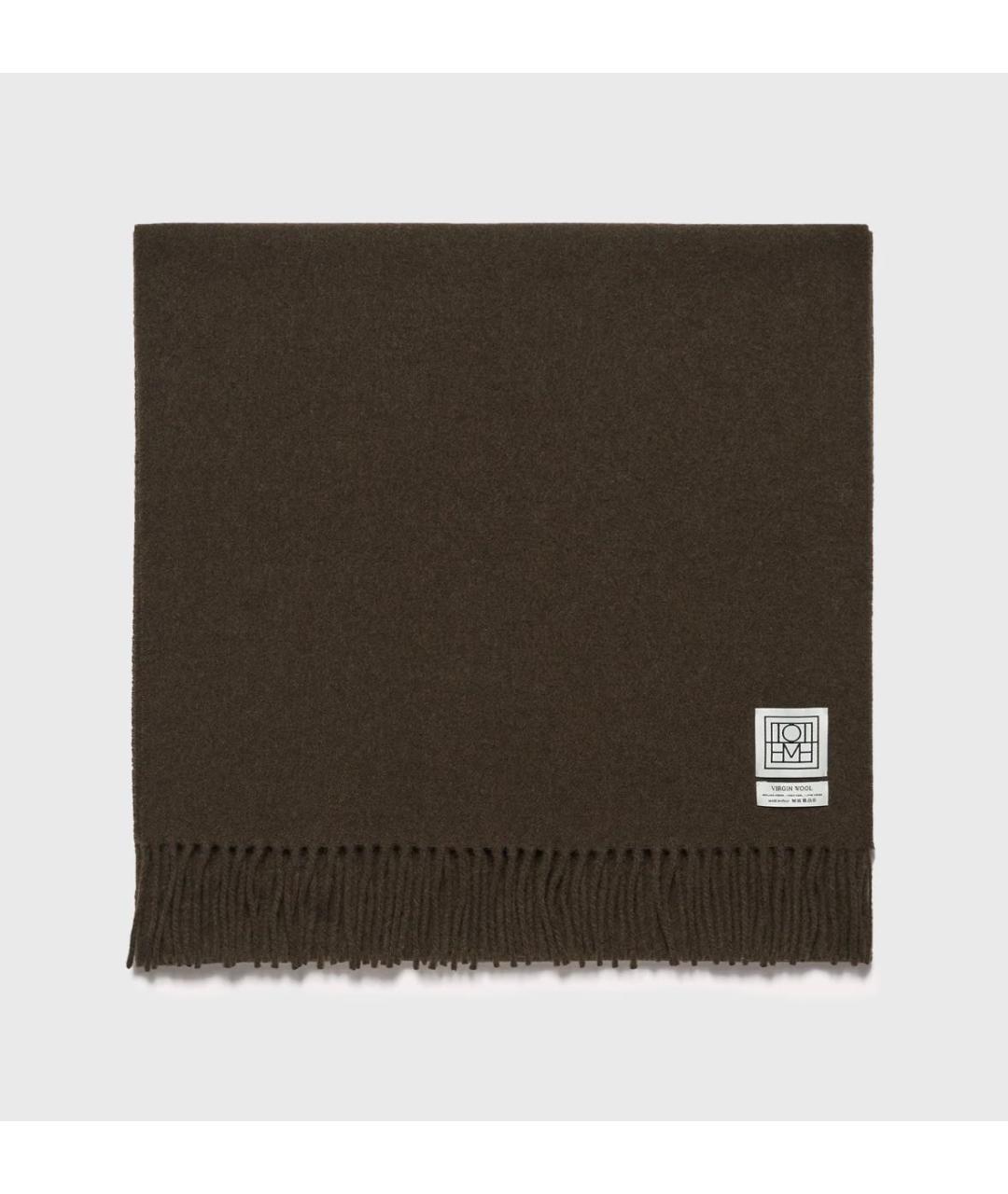 TOTEME Коричневый кашемировый шарф, фото 2