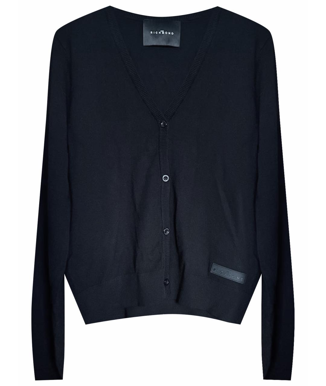 JOHN RICHMOND Черный вискозный кардиган, фото 1