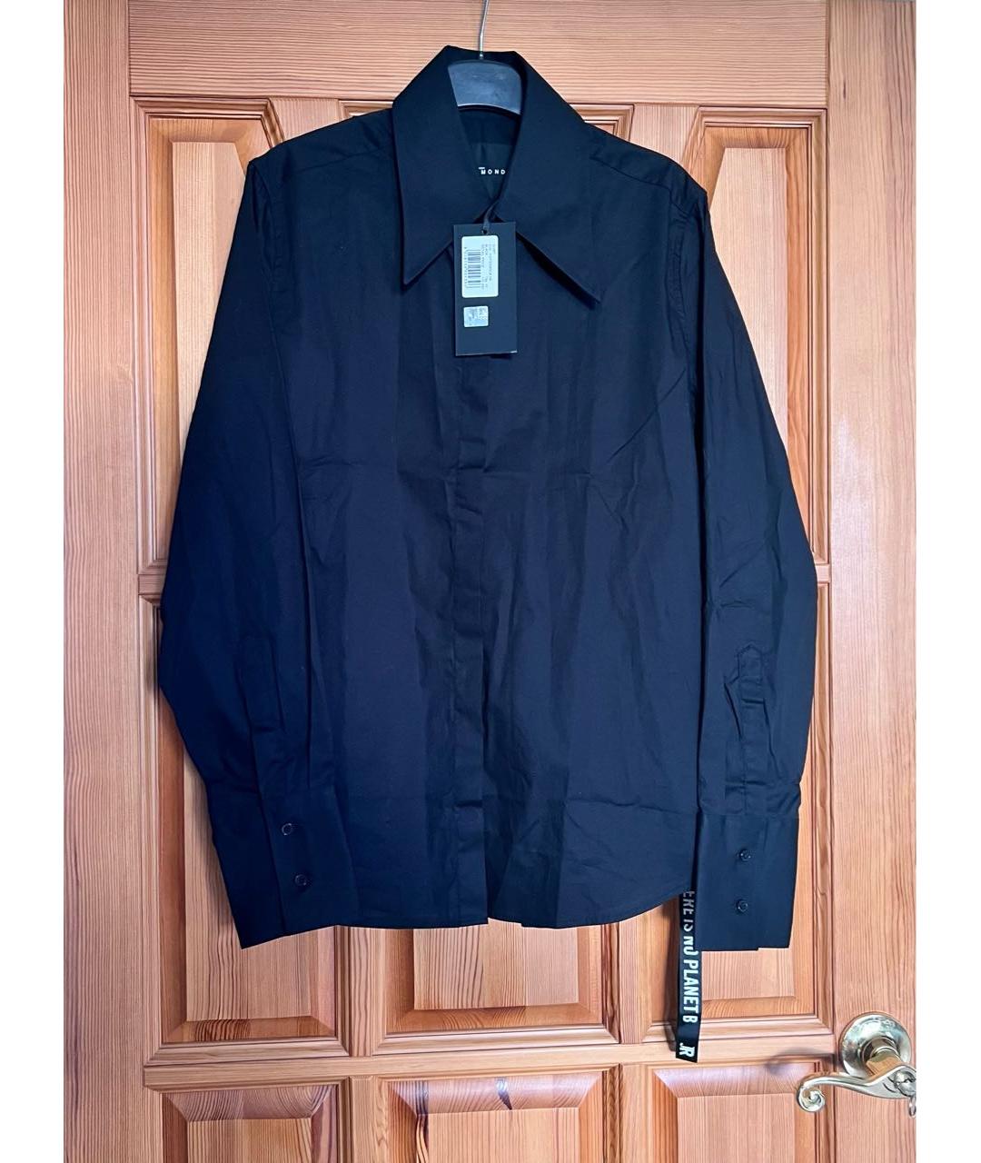 JOHN RICHMOND Черная хлопковая рубашка, фото 4