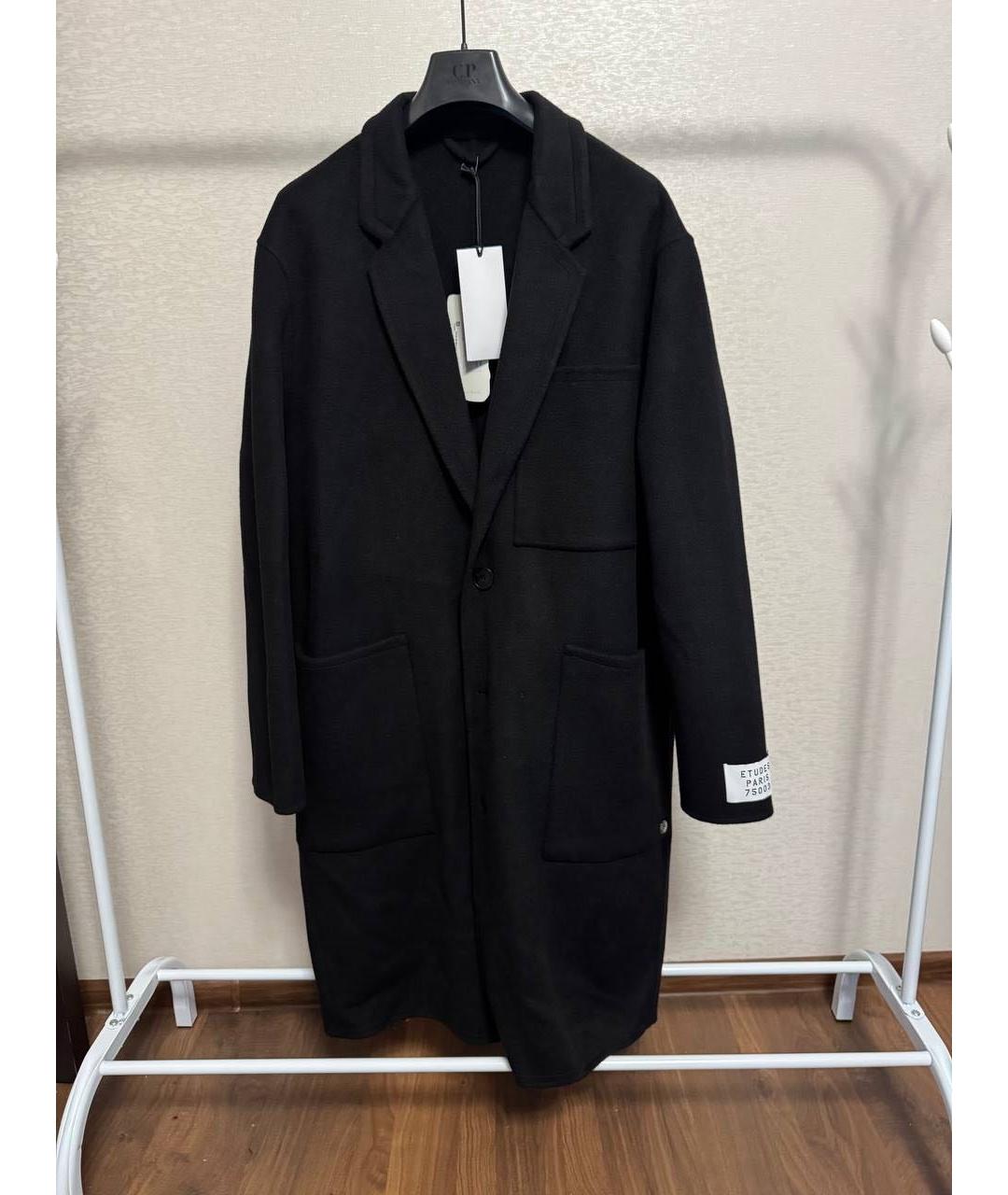 ETUDES Черное шерстяное пальто, фото 6