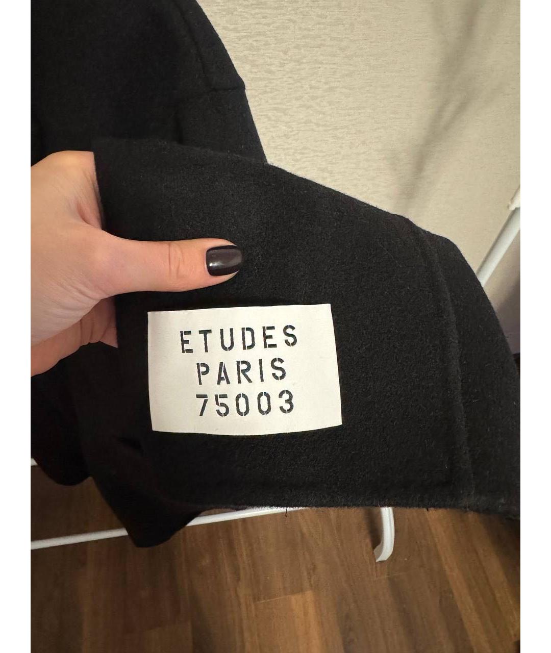 ETUDES Черное шерстяное пальто, фото 4