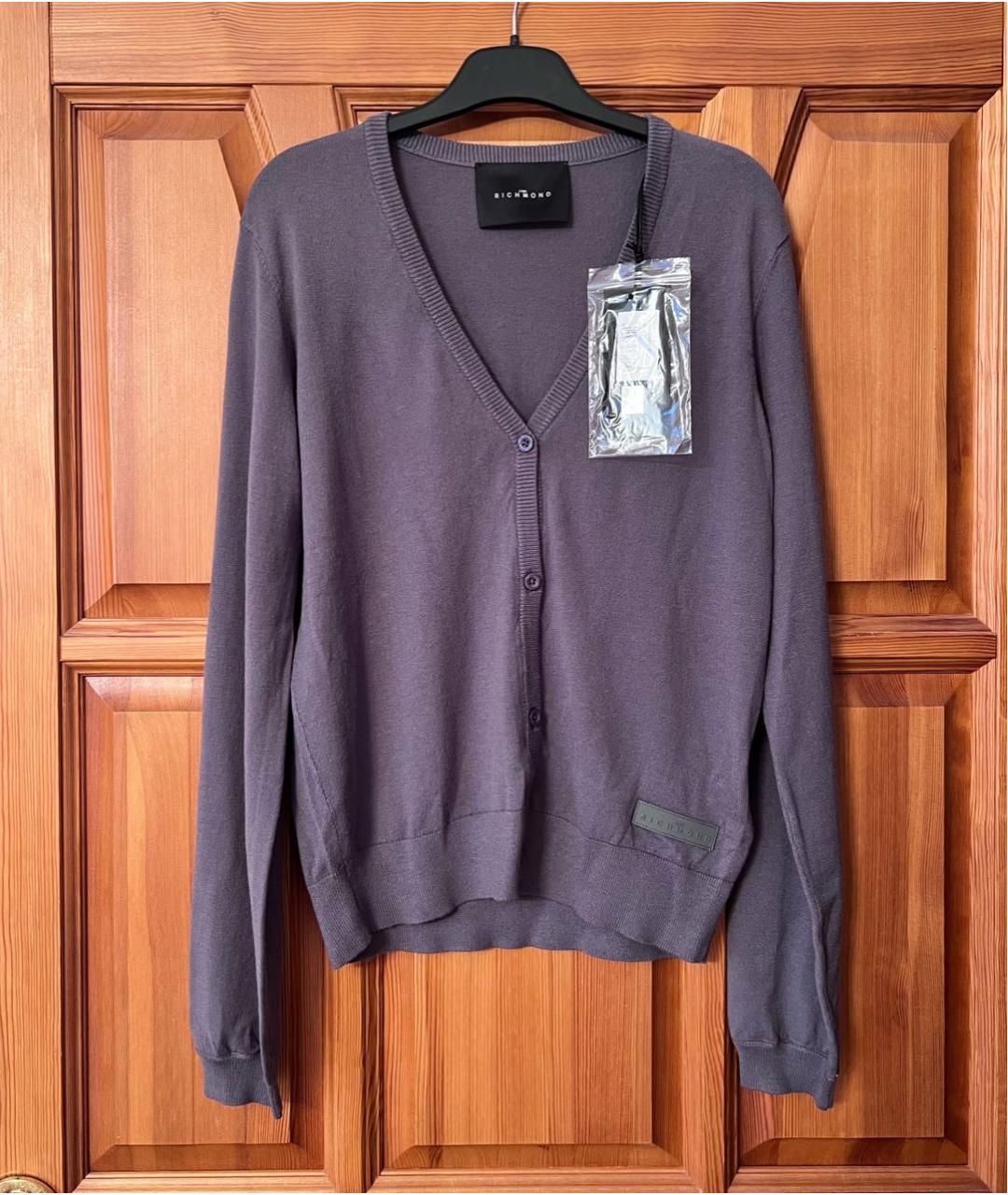 JOHN RICHMOND Серый вискозный кардиган, фото 4