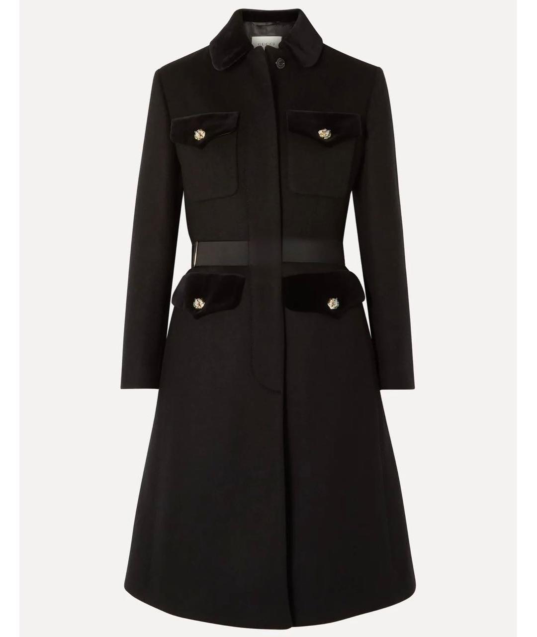 GUCCI Черное шерстяное пальто, фото 9