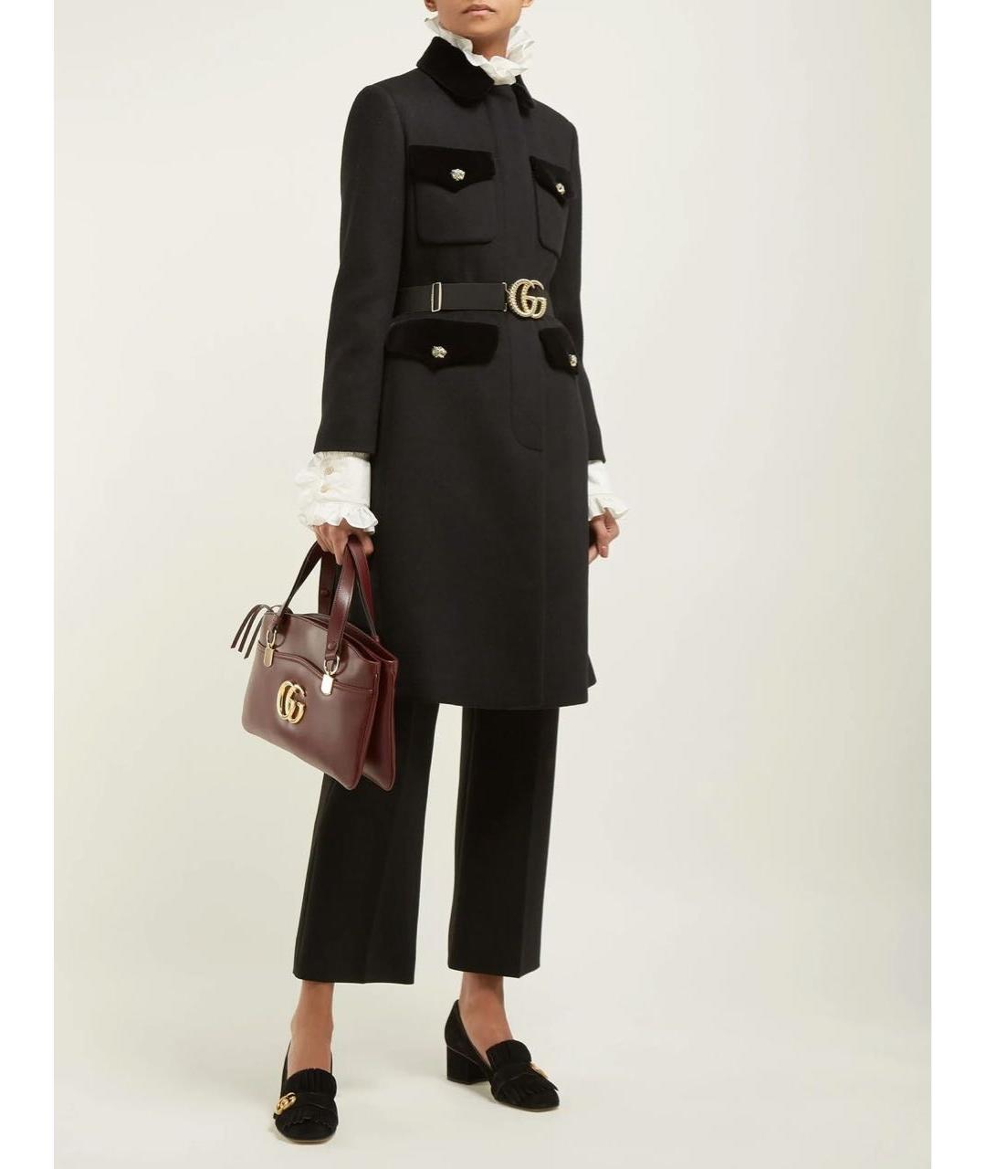 GUCCI Черное шерстяное пальто, фото 5