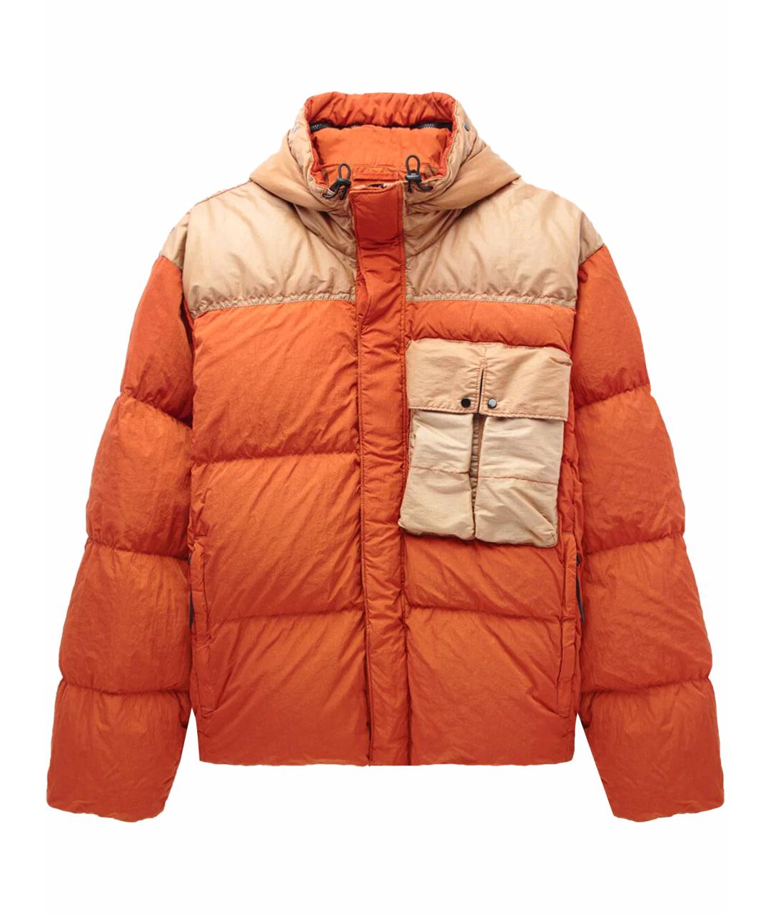 CP COMPANY Оранжевый полиуретановый пуховик, фото 1