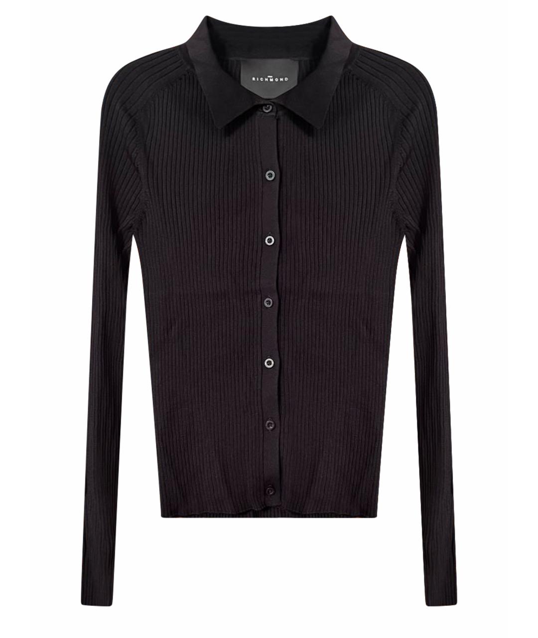 JOHN RICHMOND Черный вискозный кардиган, фото 1
