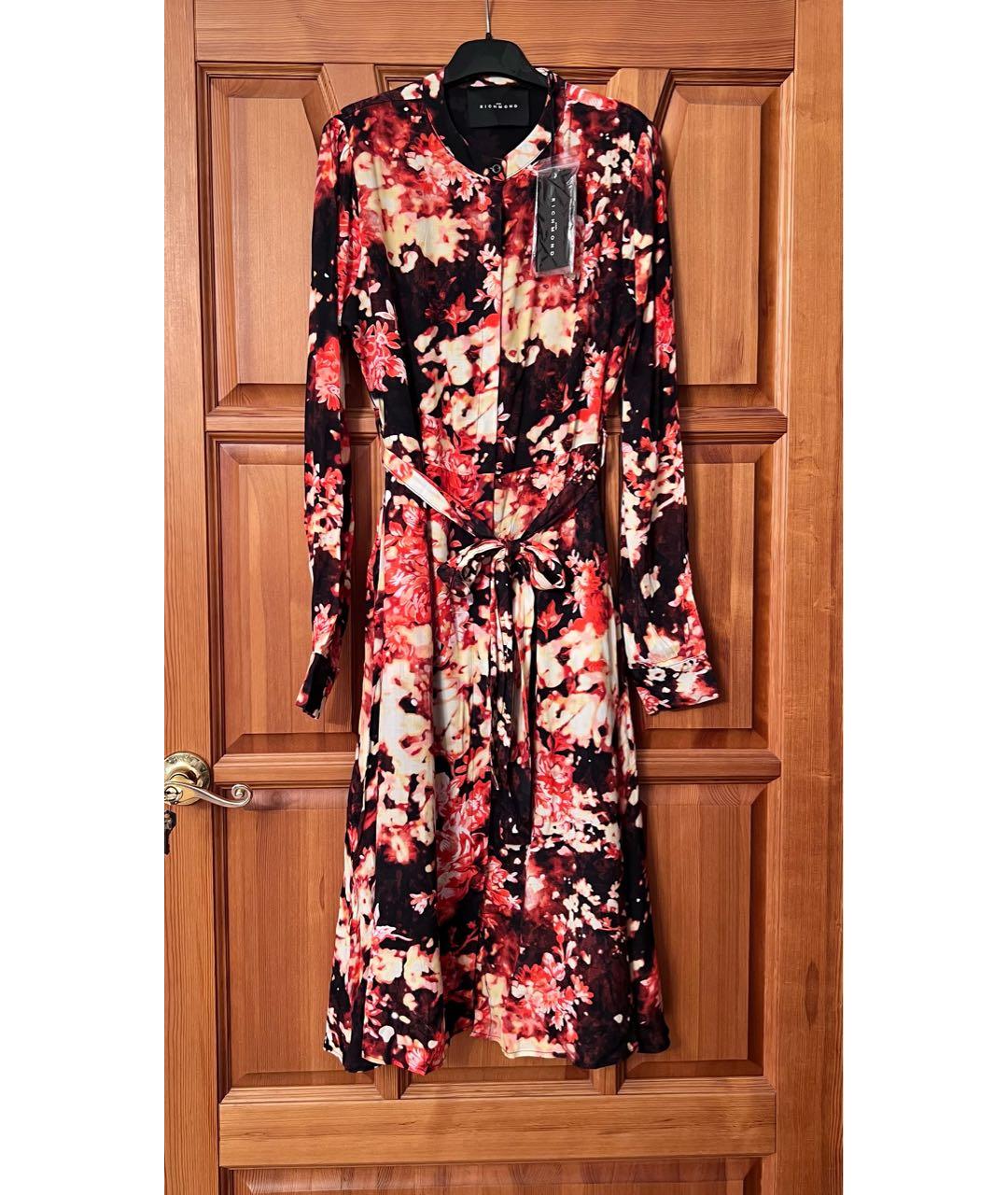 JOHN RICHMOND Красное вискозное повседневное платье, фото 4