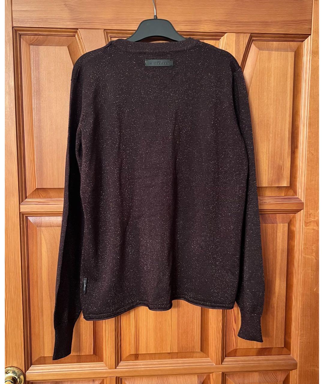 JOHN RICHMOND Коричневый вискозный джемпер / свитер, фото 2