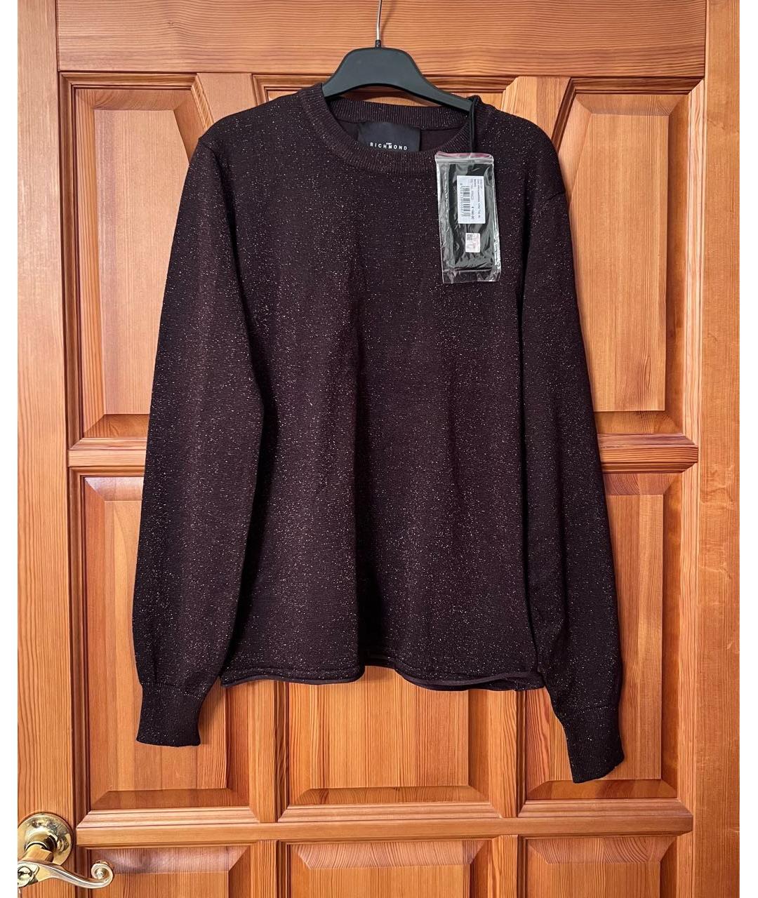 JOHN RICHMOND Коричневый вискозный джемпер / свитер, фото 4