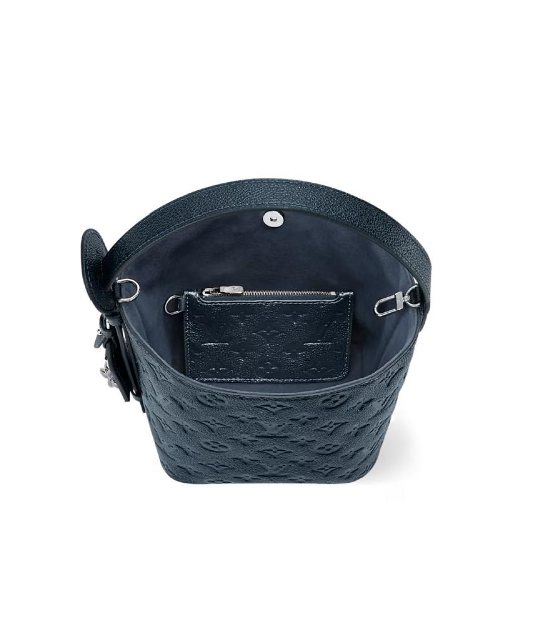 LOUIS VUITTON Синяя кожаная сумка через плечо, фото 4