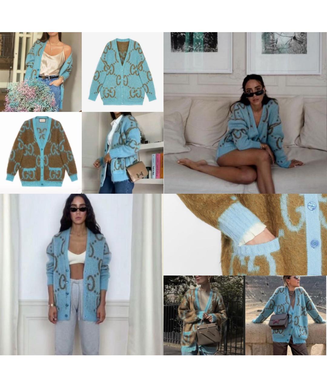 GUCCI Мульти шерстяной кардиган, фото 8