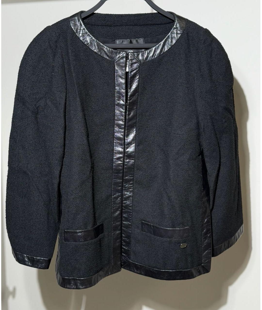 CHANEL Черный шерстяной жакет/пиджак, фото 6